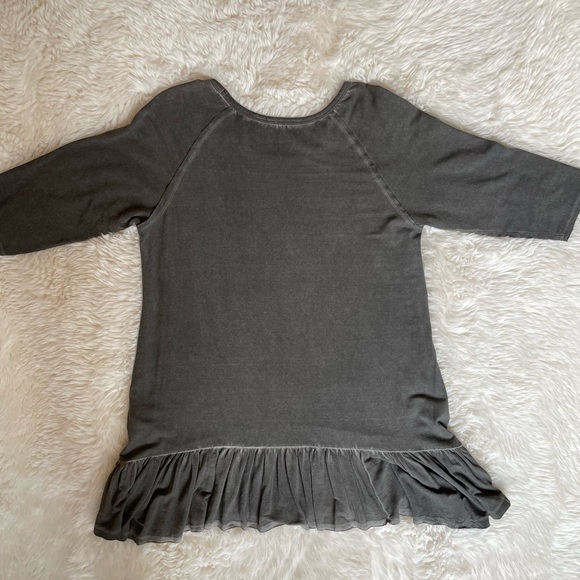Dantelle Grey Raglan Ruffle Top - Picture 2 of 5